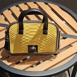 Furla Yellow Mini Bag with Black Handles